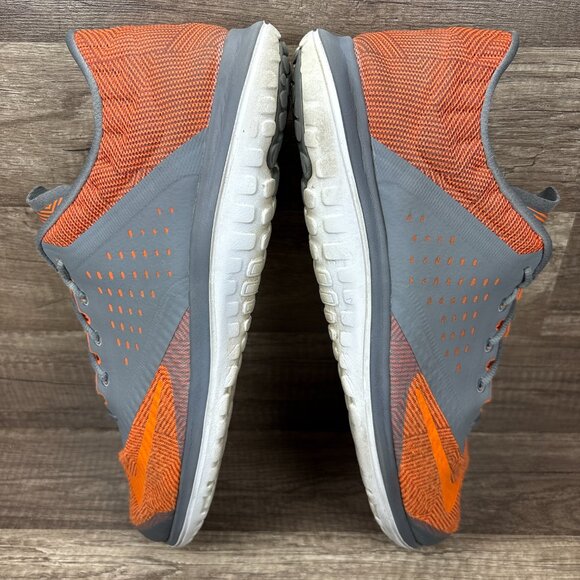 Nike FS Run Lite Run 2 Orange Gray Mens US Size 14 704914-014 Running Shoes - Picture 6 of 9